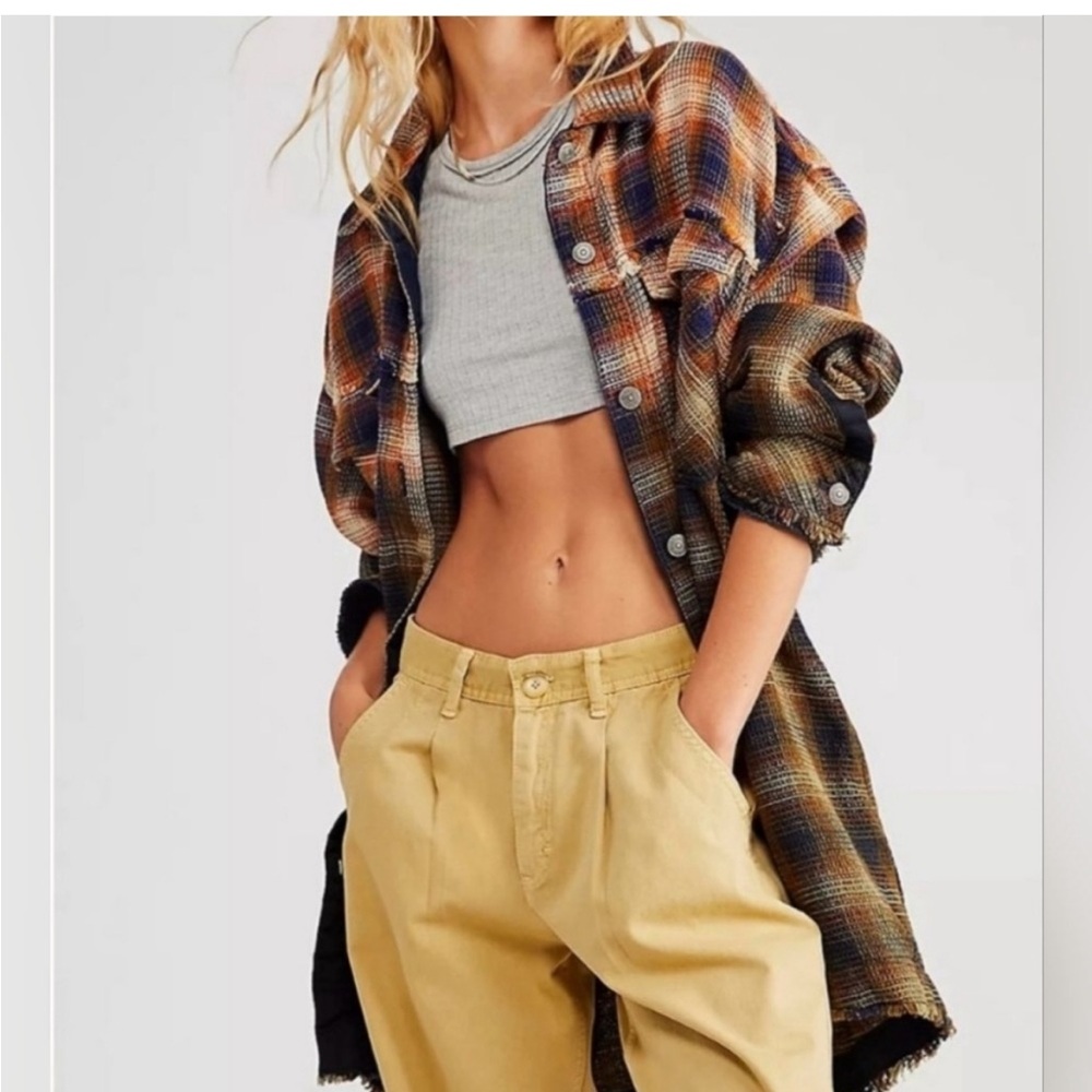 Free People Anneli flannel jacket EUC